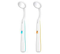 Alnicov 2 uds Espejo de Dentista Espejo Dental con Lentes antiniebla HD de luz para el Cuidado Dental Oral