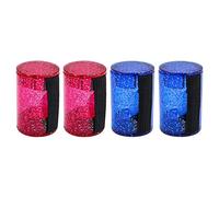 Alnicov 2 uds., Martillo de Arena para Guitarra, agitador de Dedos, agitadores de Arena rítmicos para Guitarra, Ukelele, mandolina, Banjo, Instrumento Musical (Azul + Rosa)