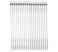 Alnicov 20 Cabezales de Pesca, Cabezal de línea de Acero Inoxidable antimordeduras, Cabezal de Pesca con Giro, Adecuado para Peces Depredadores de Agua Salada y Dulce, línea Principal Oculta