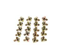 Alnicov 20 tornillos de montaje de gancho de garra de metal con arandela para caja/Tom/Bass Drum Lugs