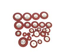 Alnicov 26 almohadillas de cuero de saxofón tenor, accesorios de repuesto para saxofón tenor, color marrón