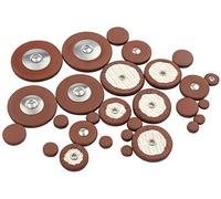 Alnicov 28 almohadillas de cuero de saxofón soprano, accesorios de repuesto para saxofón soprano, color marrón