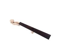 Alnicov 4/4 tamaño violín cuello cabeza sin terminar diapasón de ébano con desplazamiento tallado a mano para violín accesorio de reemplazo