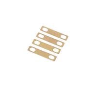 Alnicov 4 piezas de cuñas de cuello de guitarra 0,2 mm 0,5 mm 1 mm de espesor cuñas de latón para herramientas de bajo de guitarra eléctrica Luthier (oro)