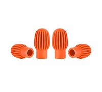 Alnicov 4 piezas de silenciador de tambor de silicona, silencioso, puntas de práctica para batería, accesorio de repuesto, color naranja