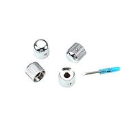 Alnicov 4 Uds perillas de cúpula de guitarra perillas de Control de volumen, con juego de tornillos de llave para guitarra eléctrica o bajo, cromo