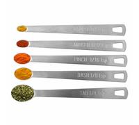 Alnicov 5 Piezas Mini cucharas medidoras de Acero Inoxidable Cuchara medidora de condimentos para Hornear Accesorios de Cocina