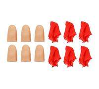 Alnicov - 6 Bufandas de Seda con Dedos Falsos, Accesorios mágicos Que desaparecen, Punta mágica para el Pulgar para Fiestas de artículos mágicos