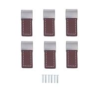 Alnicov, 6 uds., herrajes para Muebles, Tiradores de un Solo Orificio, manija del cajón del gabinete, manijas del Armario de la Puerta, perillas de Armario, manija de Cuero de Metal de Cocina