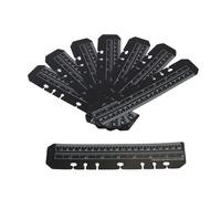 Alnicov 8 Piezas de Regla de plástico Flexible Negra, Separador de Cuaderno, marcapáginas, Regla de medición de PVC, Carpeta A5, Divisor de 6 Agujeros de 20 cm para Diario.