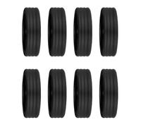 Alnicov 8 Piezas Fundas para Ruedas de Equipaje Fundas para Ruedas de Equipaje de Silicona portátiles Fundas para Ruedas giratorias para Equipaje Negro