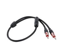 Alnicov Adaptador de Antena de Coche (1 Hembra a 2 machos), Cable de extensión de 49 cm, OE 40-UV44, Conector Universal de Radio FM/Am para Sistemas de Audio de vehículos.
