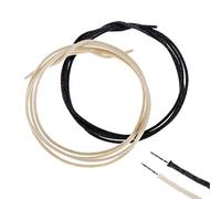 Alnicov Alambre de guitarra preestañado de 3.3 pies, 22 AWG -22 ga, alambre de guitarra de estilo vintage cubierto de tela