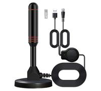 Alnicov Antena de TV, Antena de TV Digital HD portátil, recepción Interior de Largo Alcance con Amplificador de señal y Base magnética