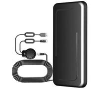 Alnicov Antena de TV Digital amplificada, Amplificador de Alta Ganancia, Amplificador de señal, TV Digital para Interiores y Exteriores, Soporte aéreo 4K 1080p, Todo Tipo de TV