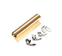 Alnicov Barra de acero inoxidable para guitarra de acero inoxidable para guitarra de acero de regazo, guitarra hawaiana, guitarra eléctrica con púas de dedo pulgar de metal, oro