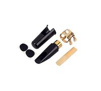 Alnicov Boquilla de saxofón tenor de plástico con tapa hebilla de metal Reed boquilla parches cojines cojines