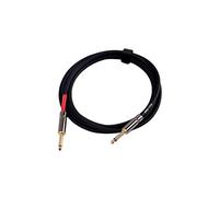 Alnicov Cable de guitarra silenciosa Guitarra eléctrica Bajo Cable de audio Conector de línea recto a ángulo recto Enchufe Instrumento Reducción de ruido Escudo Guitarra Cable 20Awg