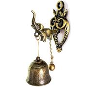 Alnicov Campana decorativa de elefante vintage, campanas de cena con adhesivo fuerte campana magnética para decoración del hogar del jardín