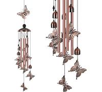 Alnicov Campanas de viento de mariposa Retor para decoración de jardín, regalo de boda, regalo romántico de inauguración de la casa para exteriores, patio, porche, jardín, decoración de patio