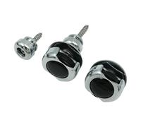 Alnicov Cerraduras de correa de guitarra de diseño dual Seguridad de liberación rápida Correa de guitarra Botón de bloqueo de hebilla para guitarra acústica eléctrica, bajo, correa de ukelele