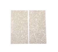 Alnicov Chapa de guitarra de,chapa de cabeza de guitarra de celuloide, hoja de perla blanca Luthier 2 piezas