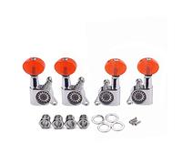 Alnicov Clavijas de afinación 2R2L sintonizadores con botón rojo de afinación para ukelele de 4 cuerdas de guitarra