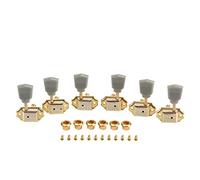 Alnicov Clavijas de afinación de guitarra de estilo Vintage 3L 3R, afinadores de cabeza de máquina, piezas de guitarra