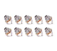 Alnicov Conector de repuesto Stratocaster de 1/4 pulgadas Mono Jack Montaje en panel hembra para bajo eléctrico 10 Uds