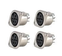 Alnicov Conector Hembra Midi De 6 Pines para Montaje En Panel DIN, 4 Unidades, para Reparación De Equipos De Audio Y Vídeo.