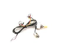 Alnicov Conjunto de arnés de cableado de guitarra precableado interruptor de palanca de 3 vías 1T1V 500K Kit de arnés de cableado de ollas con salida 6,35 para guitarra eléctrica LP