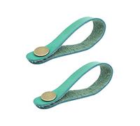 Alnicov Correa de guitarra, correa de ukelele, botón de piel sintética, adaptador de cabeza para ukelele, guitarra acústica, 2 piezas (verde)