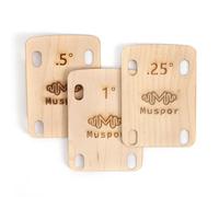 Alnicov - Cuñas para mástil de guitarra hechas de madera maciza de arce, con forma de 0,25 0,5, 1 grado