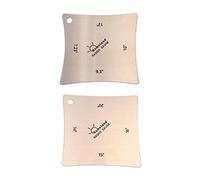 Alnicov Diapasón de guitarra de acero inoxidable Diapasón de silla de montar Tuerca Medidores de radio Juego de 2 herramientas de medición