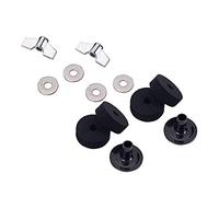Alnicov Drum Platillos Accesorios Set Platillos de fieltro Arandelas Platillos Mangas de ala Nueces Hi-hat embrague Fieltros Hi-Hat Copa Fieltro Tambor, Negro
