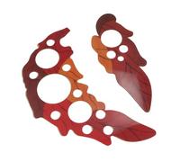 Alnicov Golpeador de guitarra acústica Estilo hoja de uva Cubiertas de orificios de sonido Protector de púa autoadhesivo Placa rayada para piezas de repuesto de guitarra acústica