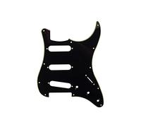 Alnicov Golpeador de guitarra eléctrica SSS de 11 agujeros para piezas de guitarra estilo Stratocaster estándar, 3 capas, color negro