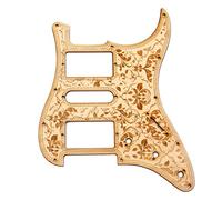 Alnicov Golpeador de guitarra Maplewood HSH de 11 agujeros con patrón de flores decorativas para guitarras eléctricas ST