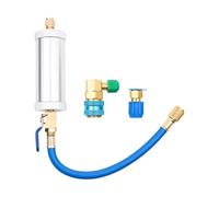 Alnicov Herramienta de inyección de Aceite refrigerado Herramienta de refrigeración de inyector de Aceite y Tinte A/C con Conector SAE de 1/4" R134A para Sistemas R134A R410A R22 R12