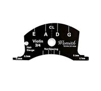 Alnicov Herramienta de referencia de reparación de puentes de violín Herramienta de referencia de diapasón raspador de hacer plantilla 3/4 negro