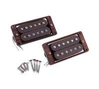 Alnicov Humbucker - Juego de pastillas de doble bobina para cuello y puente con tornillos de palisandro para guitarra eléctrica