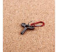 Alnicov Jazz Drum Skin Tuning Key Tool Llave con llavero y hebilla para accesorios de batería Negro