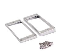 Alnicov - Juego de 2 anillos Humbucker con parte inferior curvada para accesorios de guitarra Epiphone, color plateado