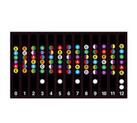 Alnicov Juego de 2 Pegatinas para diapasón de Guitarra, Pegatinas para Notas de Guitarra para Guitarras acústicas y eléctricas de 6 Cuerdas (Negro)