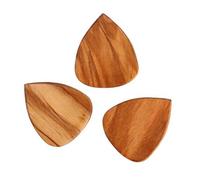 Alnicov - Juego de 3 púas de madera de olivo para guitarra eléctrica, guitarra acústica o bajo