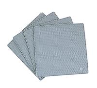 Alnicov Juego de 4 soportes de silicona multiusos para ollas de cocina, antideslizante, flexible, resistente al calor, color gris claro