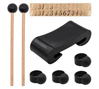 Alnicov Juego de Accesorios para Tambor de Lengua de 9 Piezas con mazos, púas para Dedos, Mangas, Pegatinas de Notas para Tambores de chamán con Marco de Mano (Tambor de Lengua no Incluido)