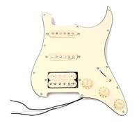 Alnicov Juego de pastillas de 3 capas SSH cargado con cable para guitarra eléctrica Strat ST Crema