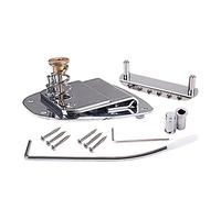 Alnicov Juego de puente de cola para zurdos Tremolo Vibrato para 6 cuerdas Mustang Guitarras piezas de repuesto