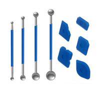 Alnicov Juego de raspador de Herramientas de 9 Piezas, Juego de alisador de Juntas, Extractor de Bolas de Metal, Junta de calafateo de Silicona, alisador para Azulejos de baño y Cocina